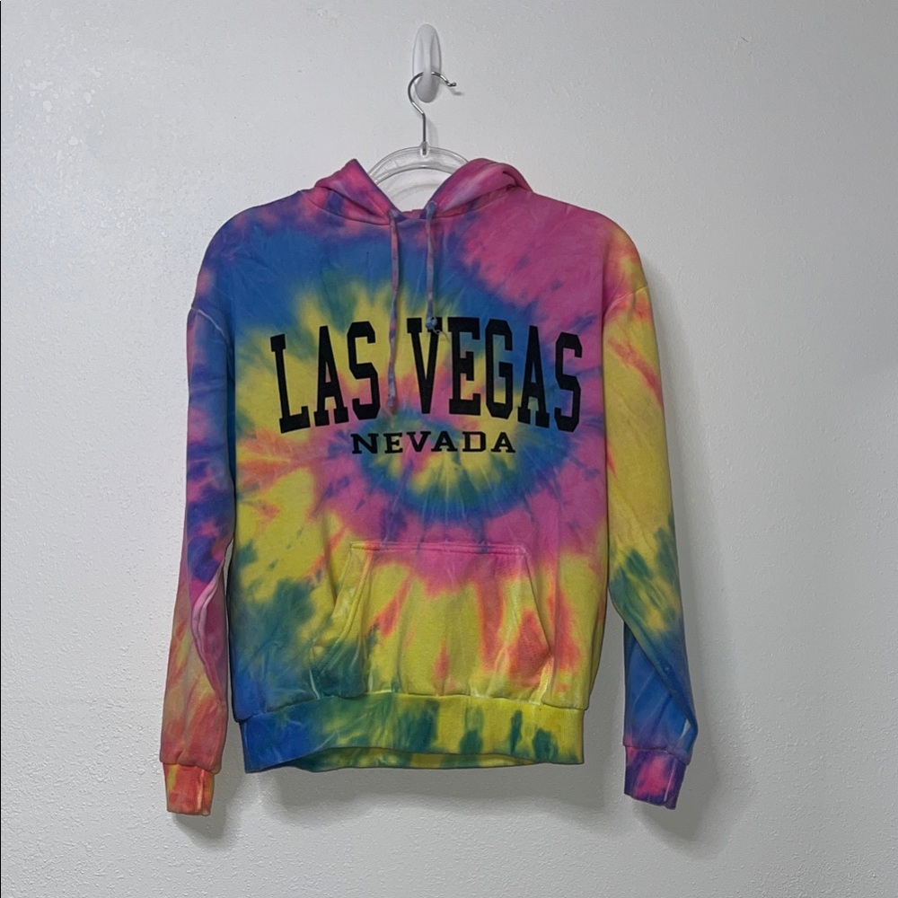 Colorful Tie-Dye Las Vegas Hoodie - Picture 3 of 6